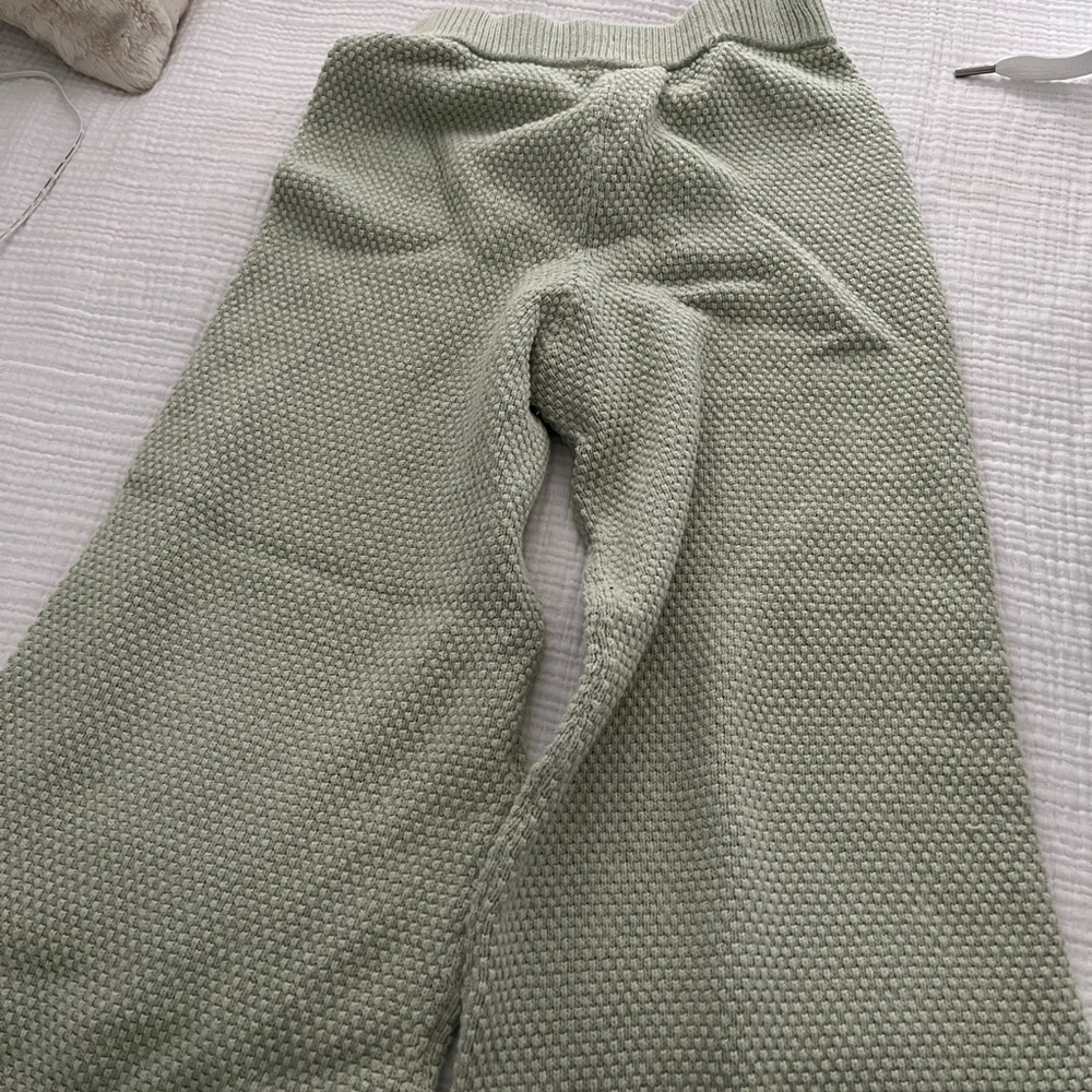 Knit wide leg pants